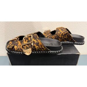 ShuShop Charlotte 963 Leopard Print  Sandals Womens Size 8 New